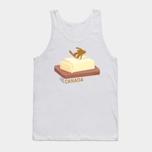 Snowboard Butter Carving | Lake Louise Canada Tank Top